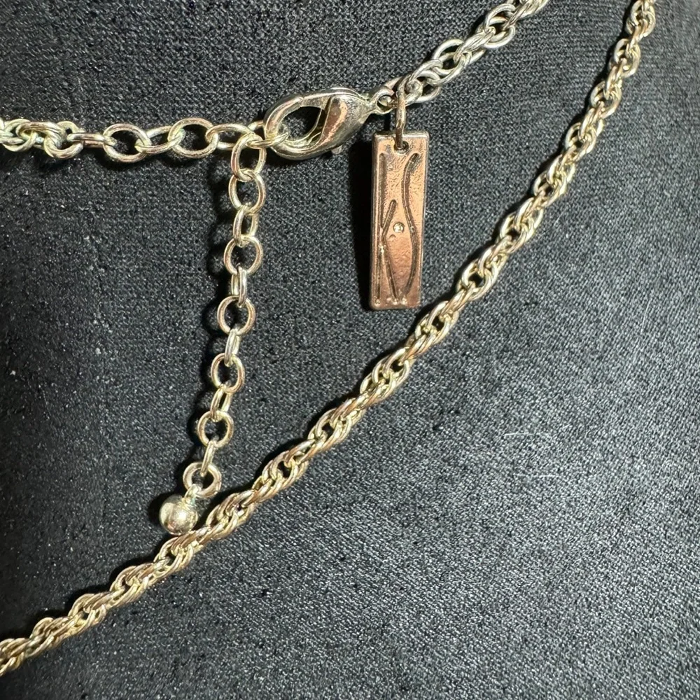 Vintage Kendra Scott Ellis Turquoise Gold Long Necklace - Picture 5 of 7